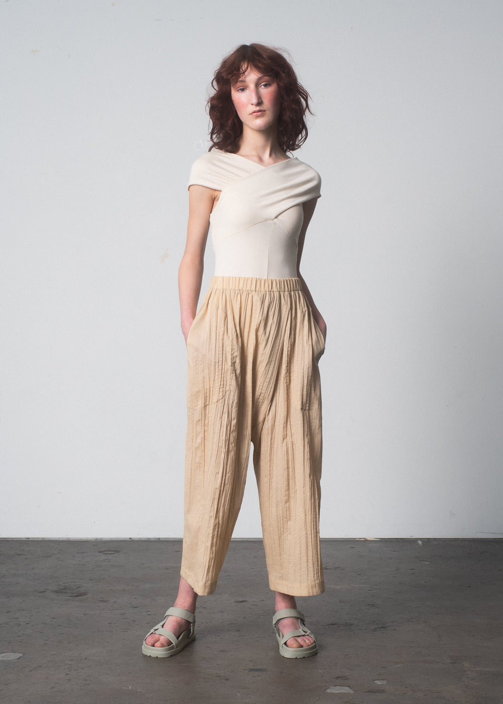 SAMPLE SALE - Nuria Pant in Sand - SMALL