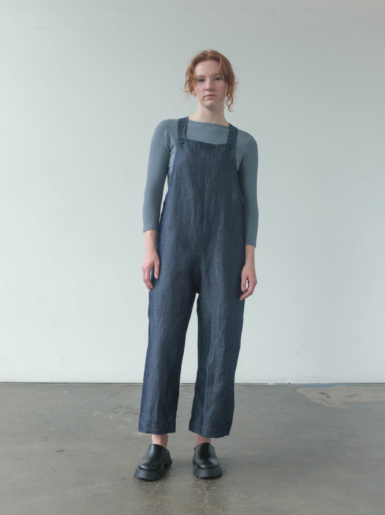 Noemi Overalls in Linen Denim