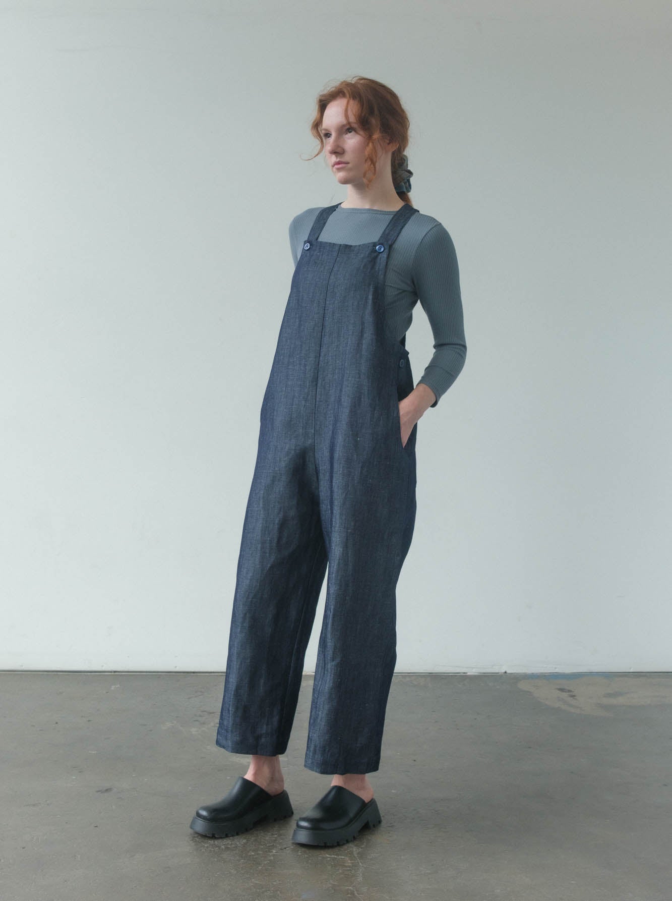 Noemi Overalls in Linen Denim