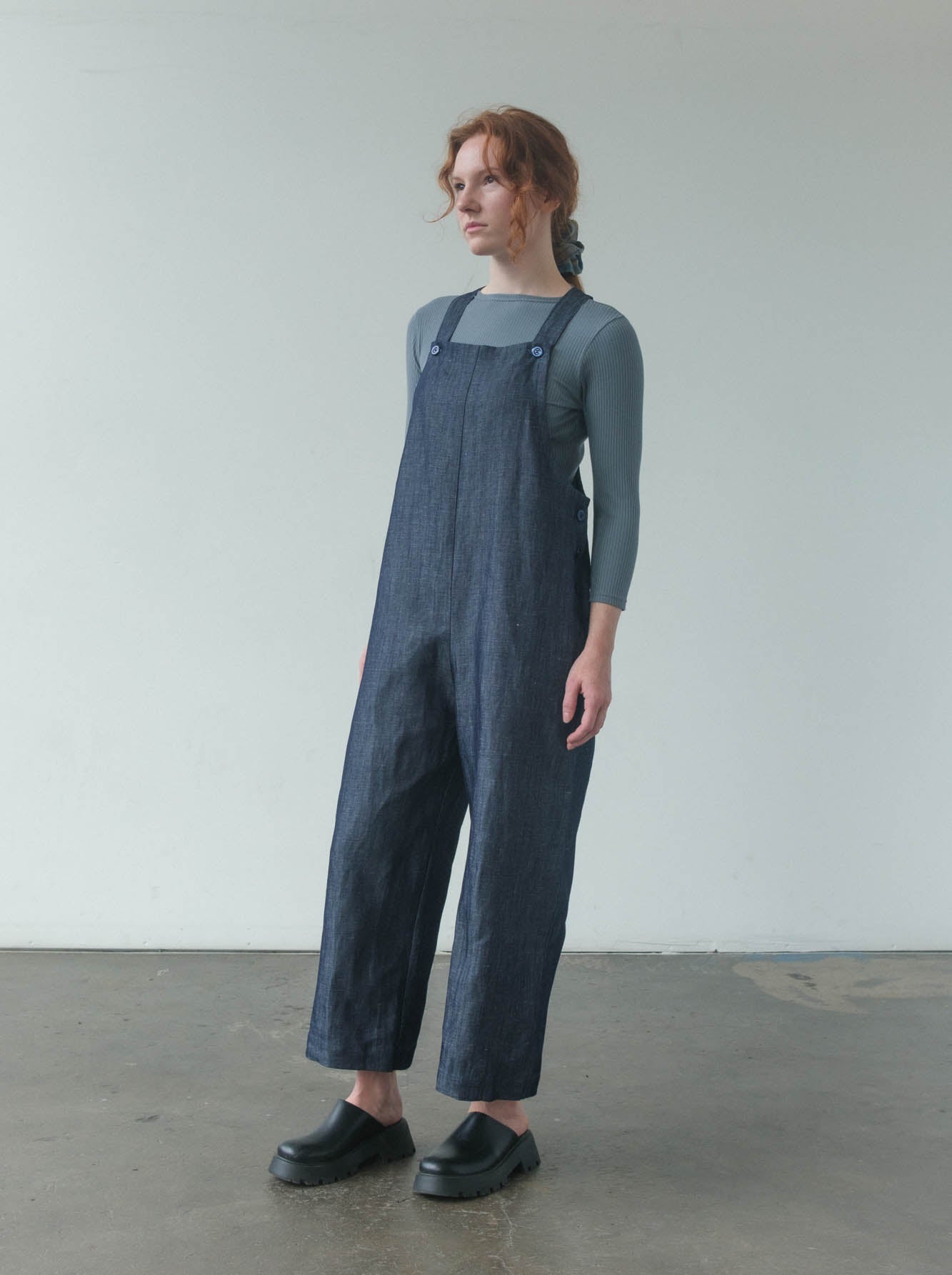 Noemi Overalls in Linen Denim