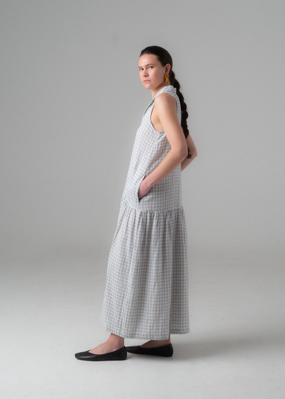 SAMPLE SALE - Evan Dress in Gingham - SMALL/MEDIUM